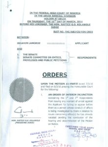 Court order orig