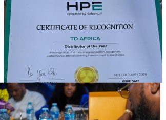 TD Africa Wins “Distributor of the Year” Award at HPE Partner Awards Night